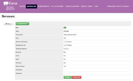 Elana Monitoring screen 1